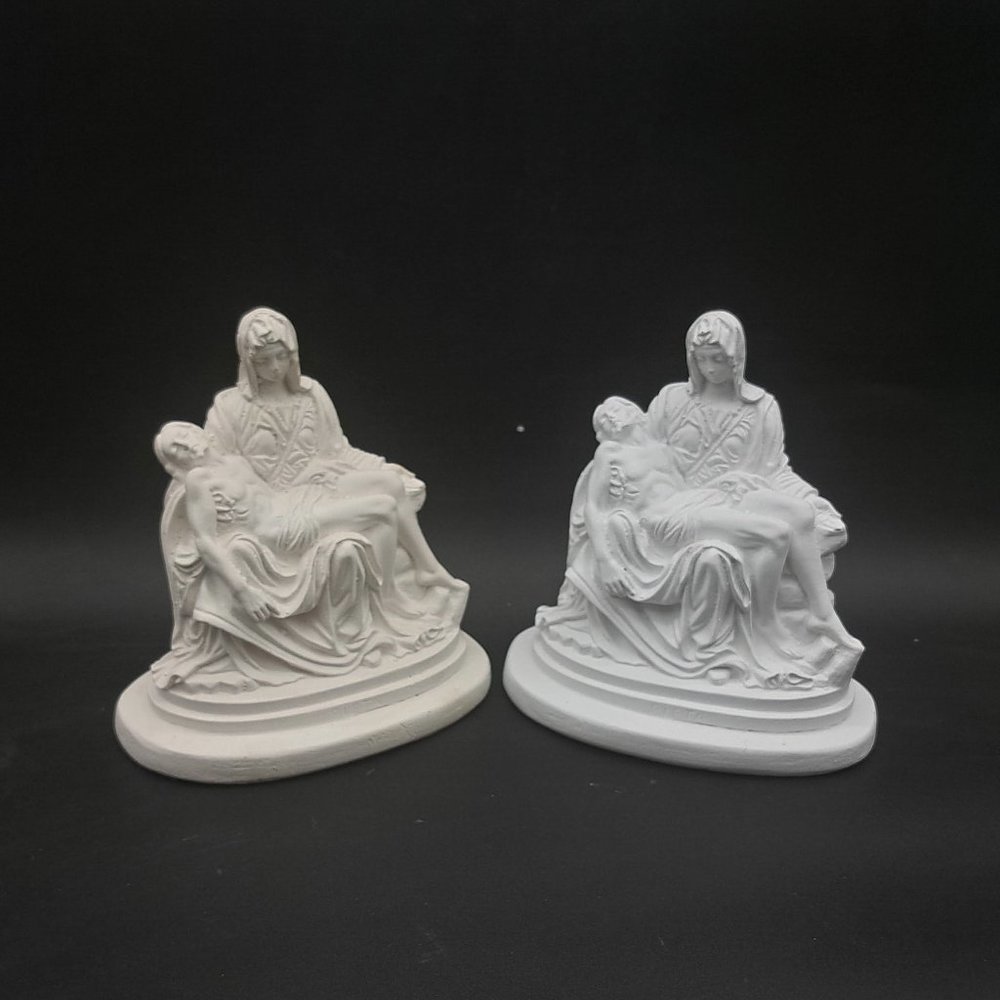 Vintage Plaster Statue of The Pieta -Holy Mary Holding